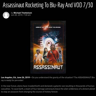 Assassinaut Rocketing To Blu-Ray And VOD 7/30
